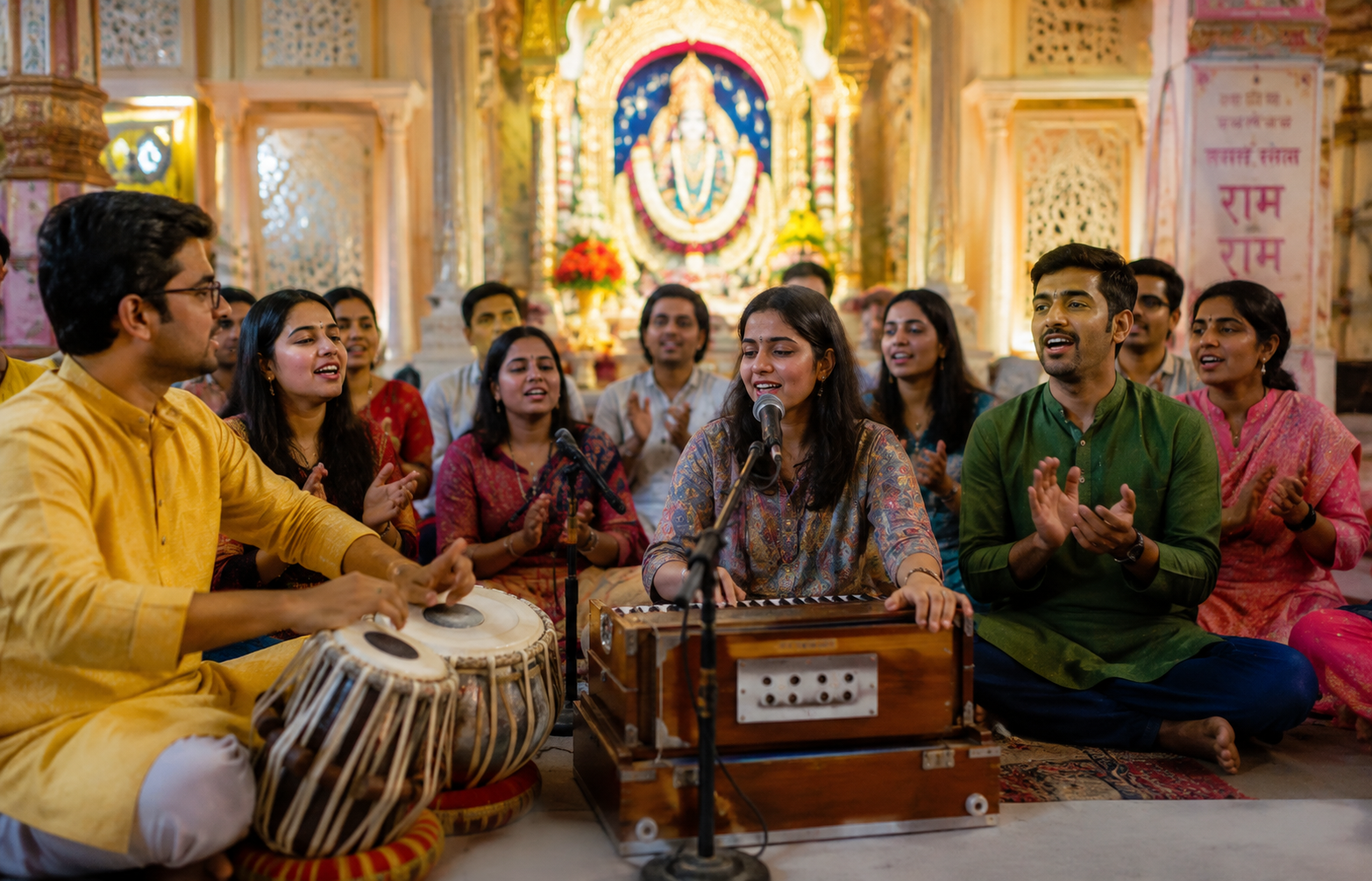 Temple and Bhajan